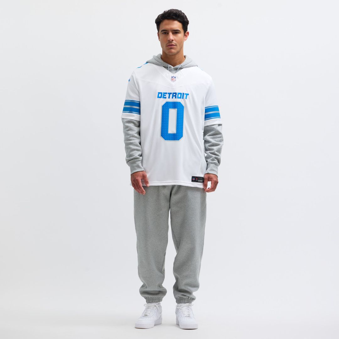 Jahmyr Gibbs Detroit Lions Nike White Vapor F.U.S.E. Limited Jersey