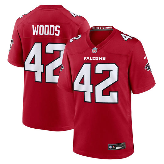 Josh Woods Atlanta Falcons Nike Red Team Game Jersey