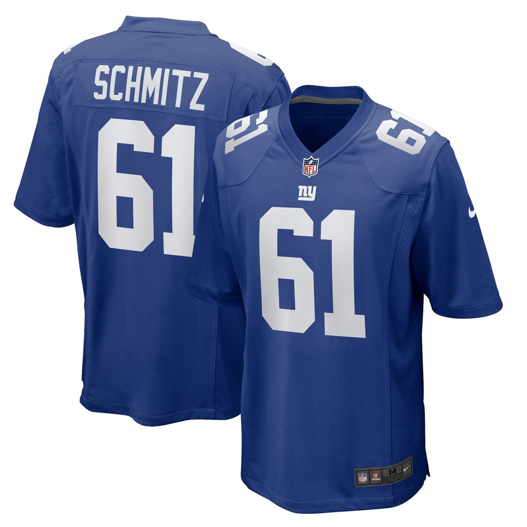 John Michael Schmitz New York Giants Nike Royal Team Game Jersey