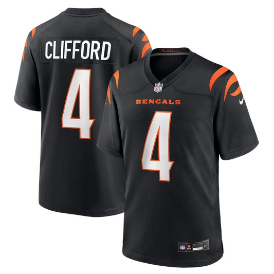Sean Clifford Cincinnati Bengals Nike Black Team Game Jersey