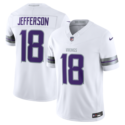 Justin Jefferson Minnesota Vikings Nike White Alternate Vapor F.U.S.E. Stitched Limited Jersey