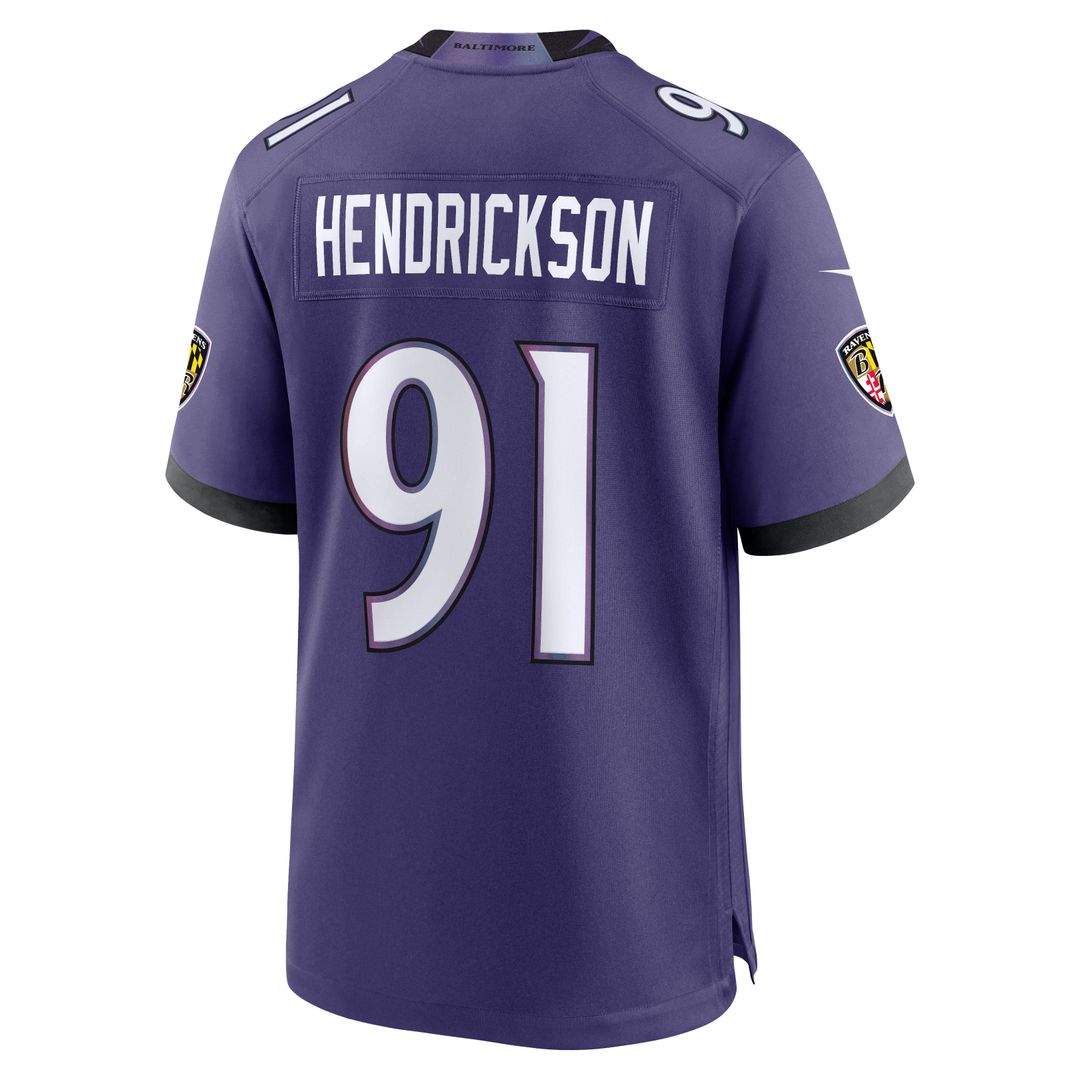 Trey Hendrickson Baltimore Ravens Nike Black Alternate Game Jersey