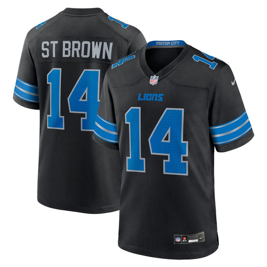 Amon-Ra St. Brown Detroit Lions Nike Black 2nd Alternate Game Jersey