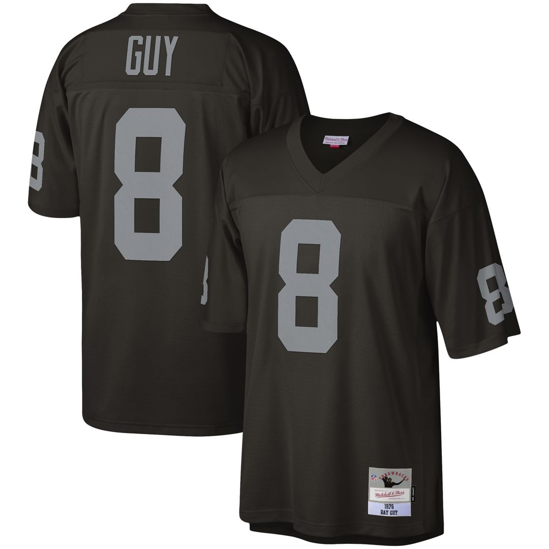 Ray Guy Las Vegas Raiders Mitchell & Ness Black Legacy Replica Jersey
