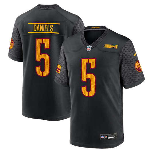 Jayden Daniels Washington Commanders Nike Black Alternate Game Player Jersey