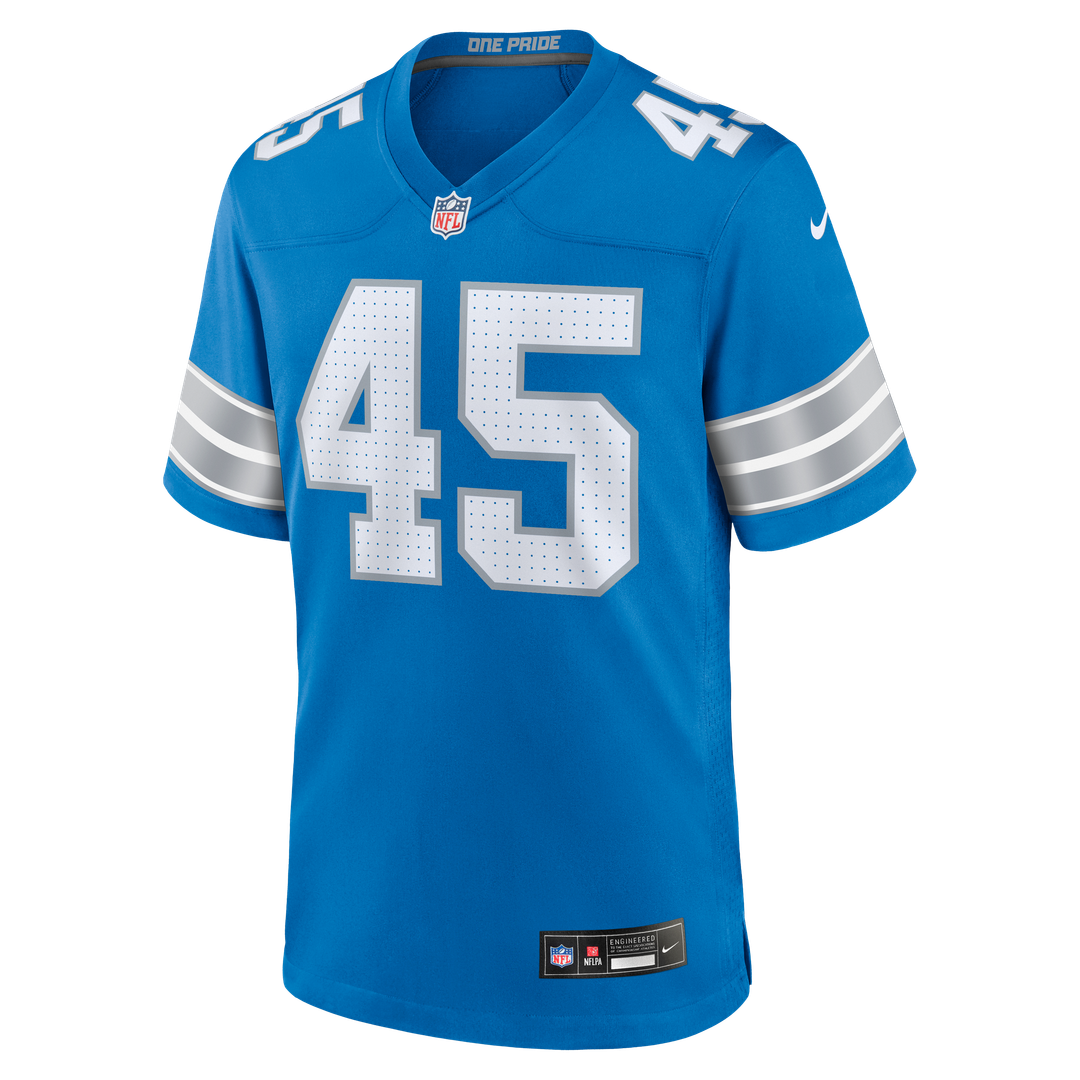 Devin White Detroit Lions Nike Blue Team Game Jersey