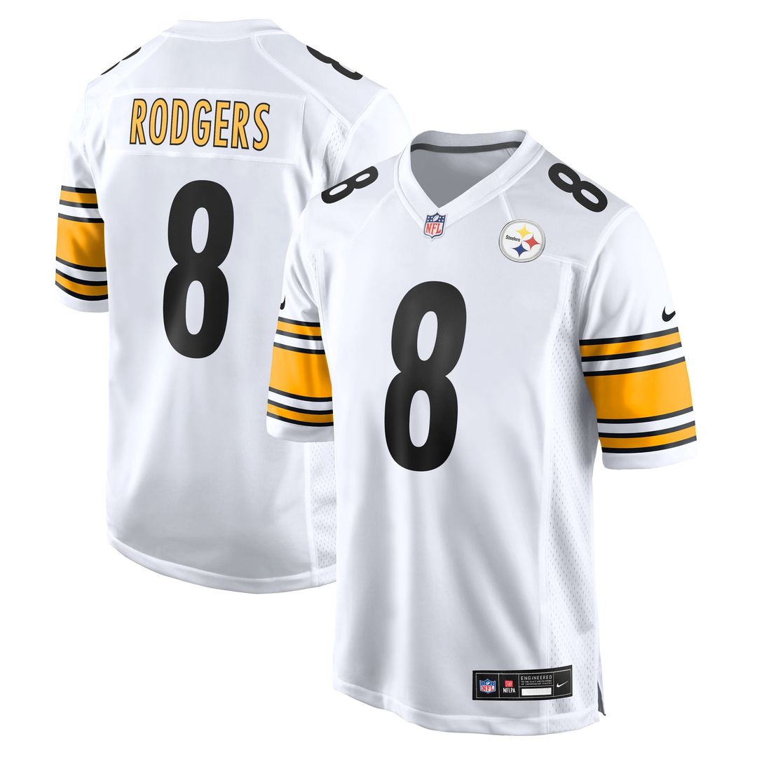 Aaron Rodgers Pittsburgh Steelers Nike White Game Jersey