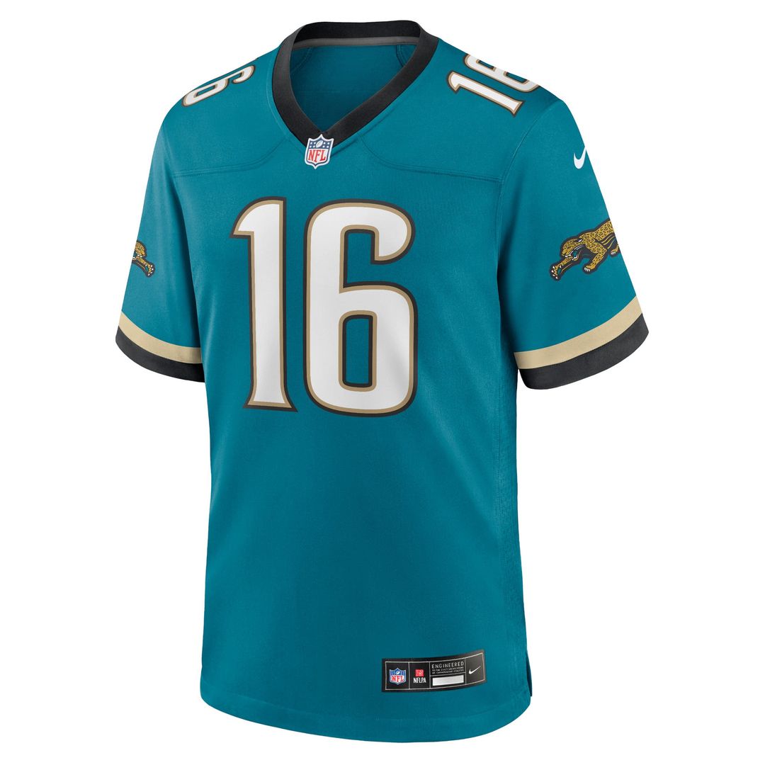 Trevor Lawrence Jacksonville Jaguars Nike Teal Prowler Throwback Player Game Jersey