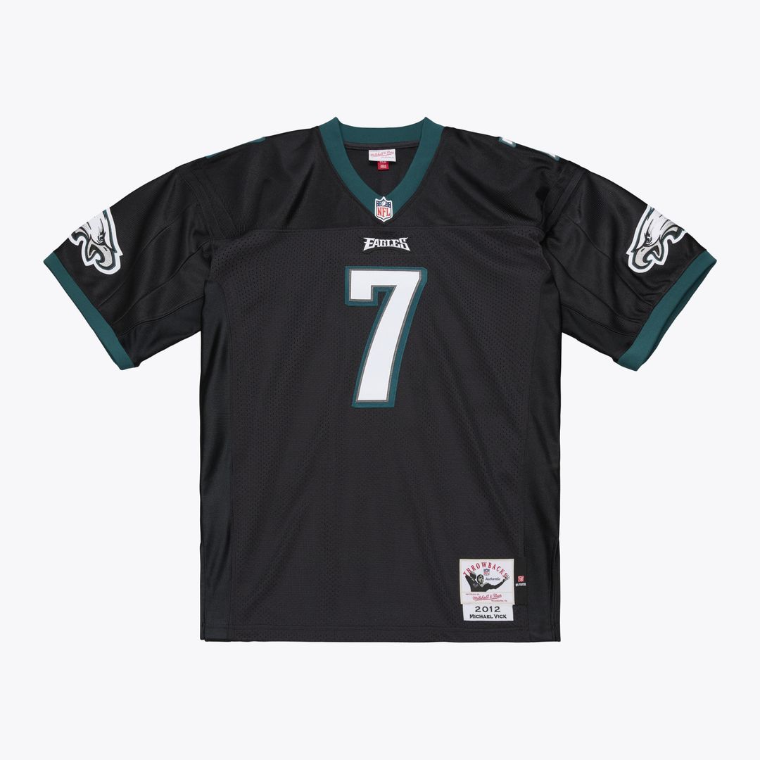 Michael Vick Philadelphia Eagles Mitchell & Ness Black 2012 Authentic Throwback Jersey