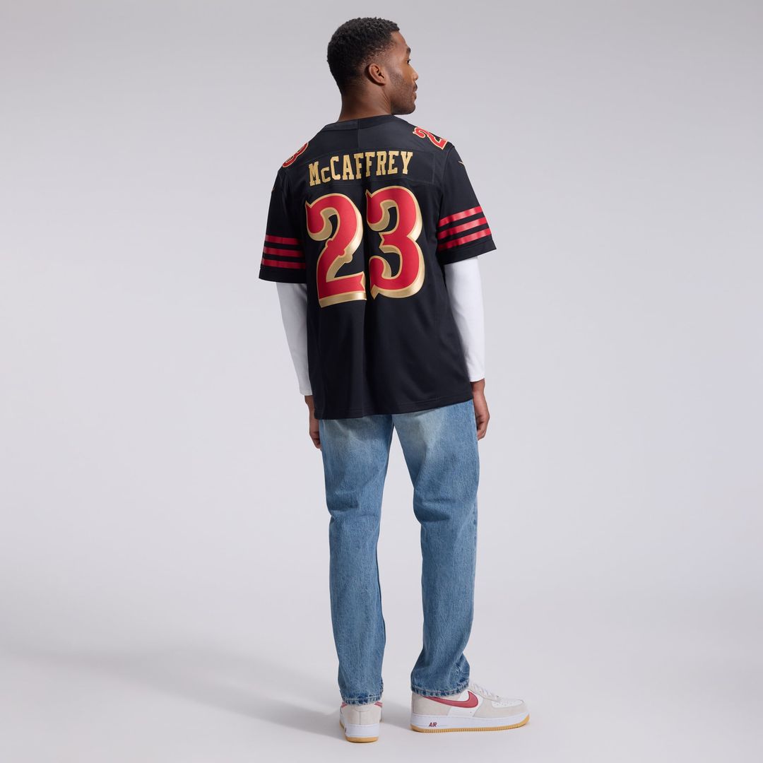 Christian McCaffrey San Francisco 49ers Nike Black Rivalries Collection Stitched Limited Jersey