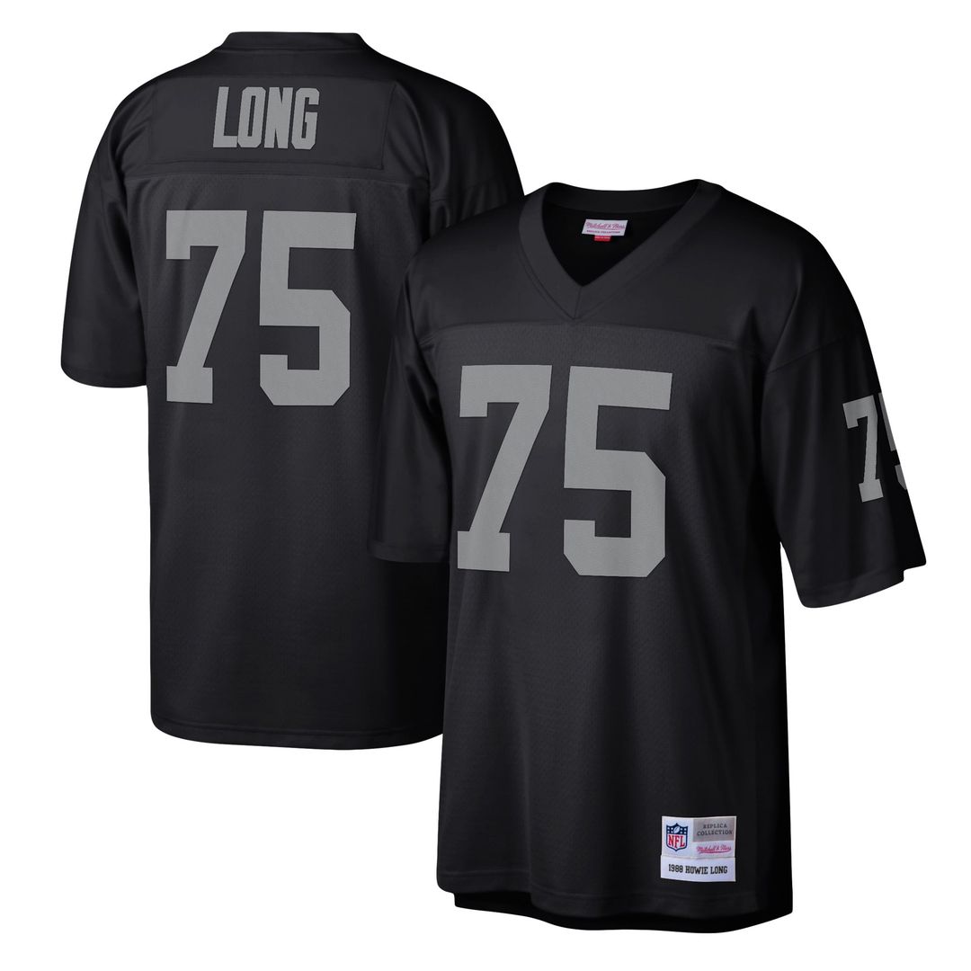 Howie Long Las Vegas Raiders Mitchell & Ness Black Legacy Replica Jersey