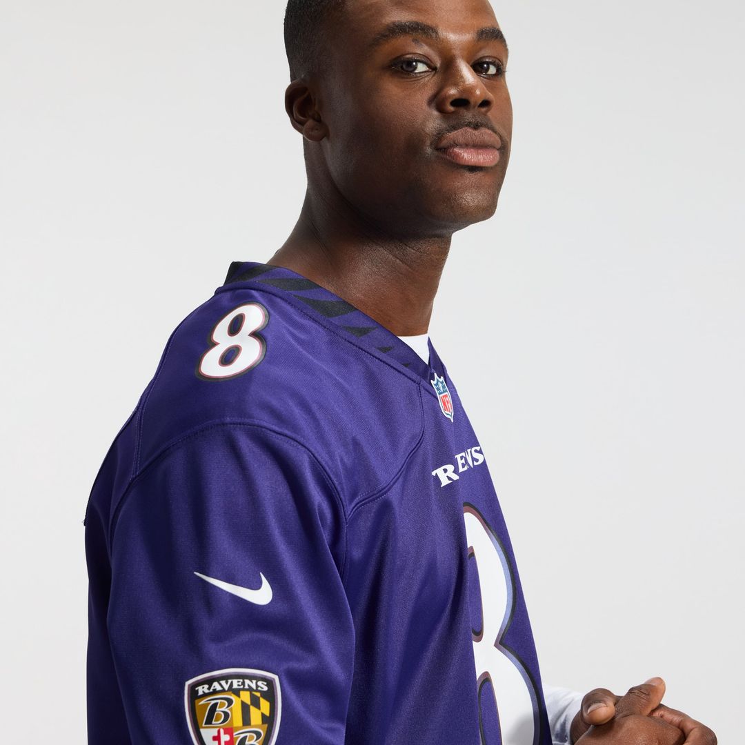 Lamar Jackson Baltimore Ravens Nike Purple Team Game Jersey