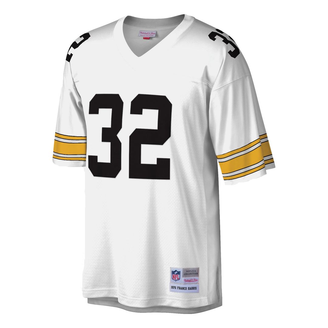 Franco Harris Pittsburgh Steelers Mitchell & Ness White Legacy Replica Jersey