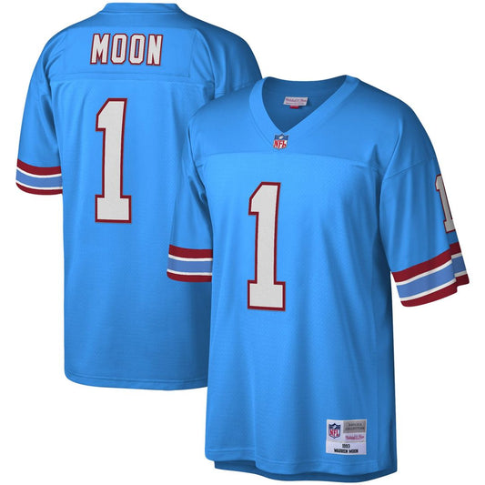 Warren Moon Houston Oilers Mitchell & Ness Light Blue Legacy Replica Jersey