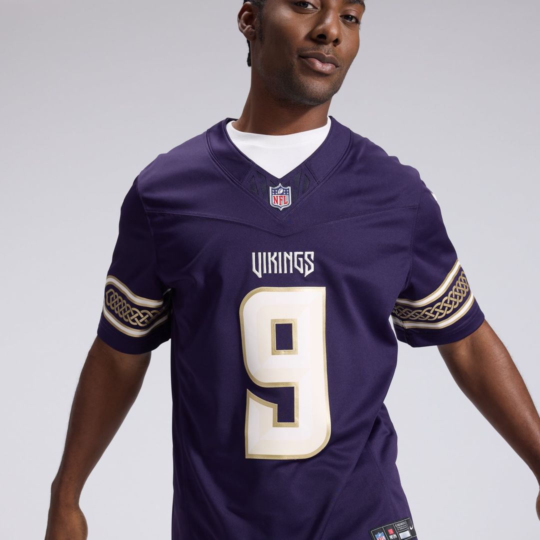 J.J. McCarthy Minnesota Vikings Nike Purple 2026 Rivalries Collection Stitched Limited Jersey