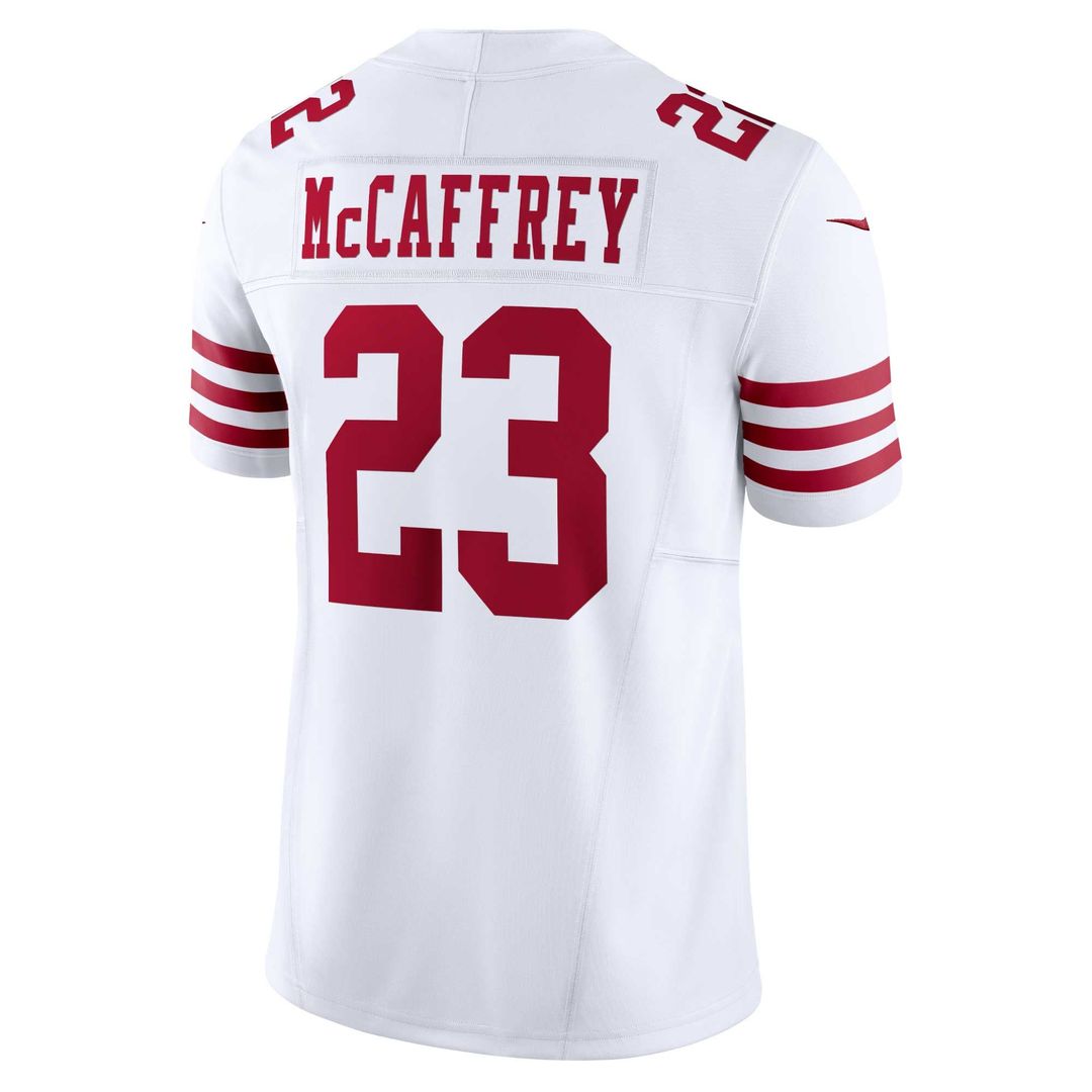 Christian McCaffrey San Francisco 49ers Nike White Vapor F.U.S.E. Limited Jersey