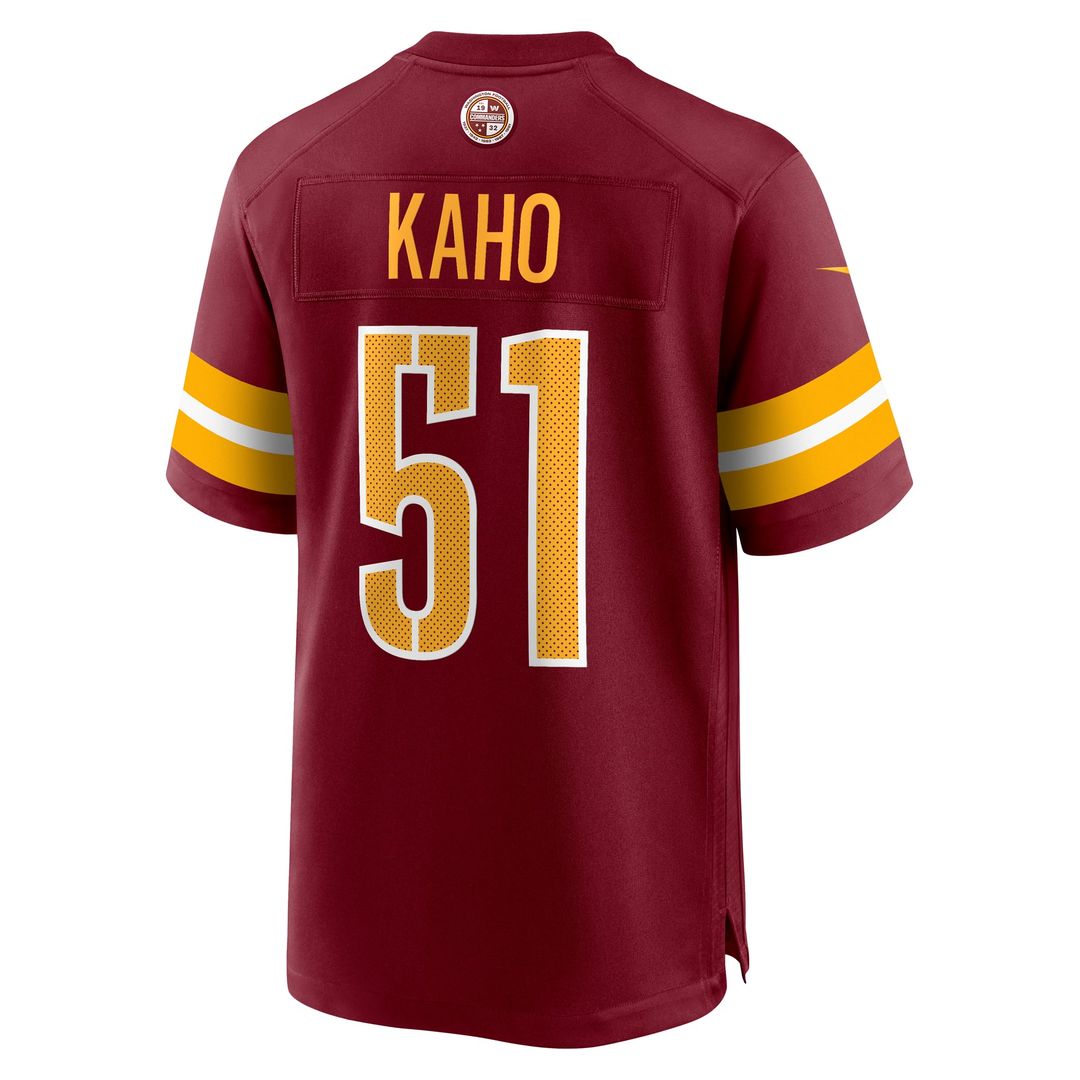 Ale Kaho Washington Commanders Nike Burgundy Team Game Jersey