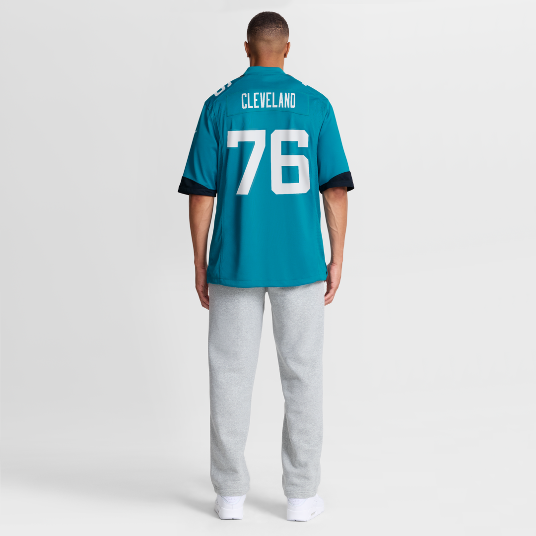 Ezra Cleveland Jacksonville Jaguars Nike Teal Game Jersey