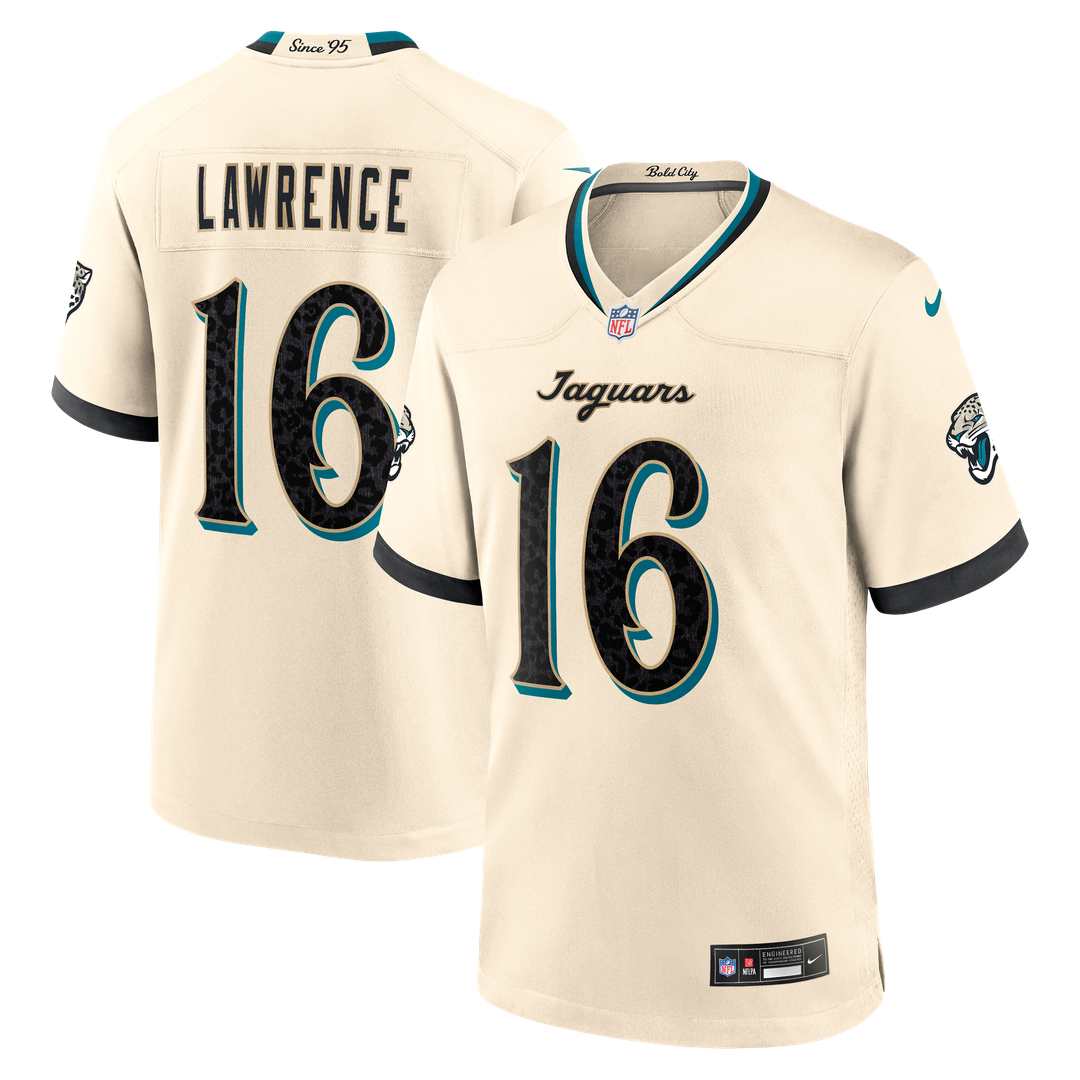 Trevor Lawrence Jacksonville Jaguars Nike Natural 2026 Rivalries Collection Game Jersey