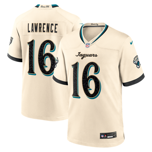 Trevor Lawrence Jacksonville Jaguars Nike Natural 2026 Rivalries Collection Game Jersey