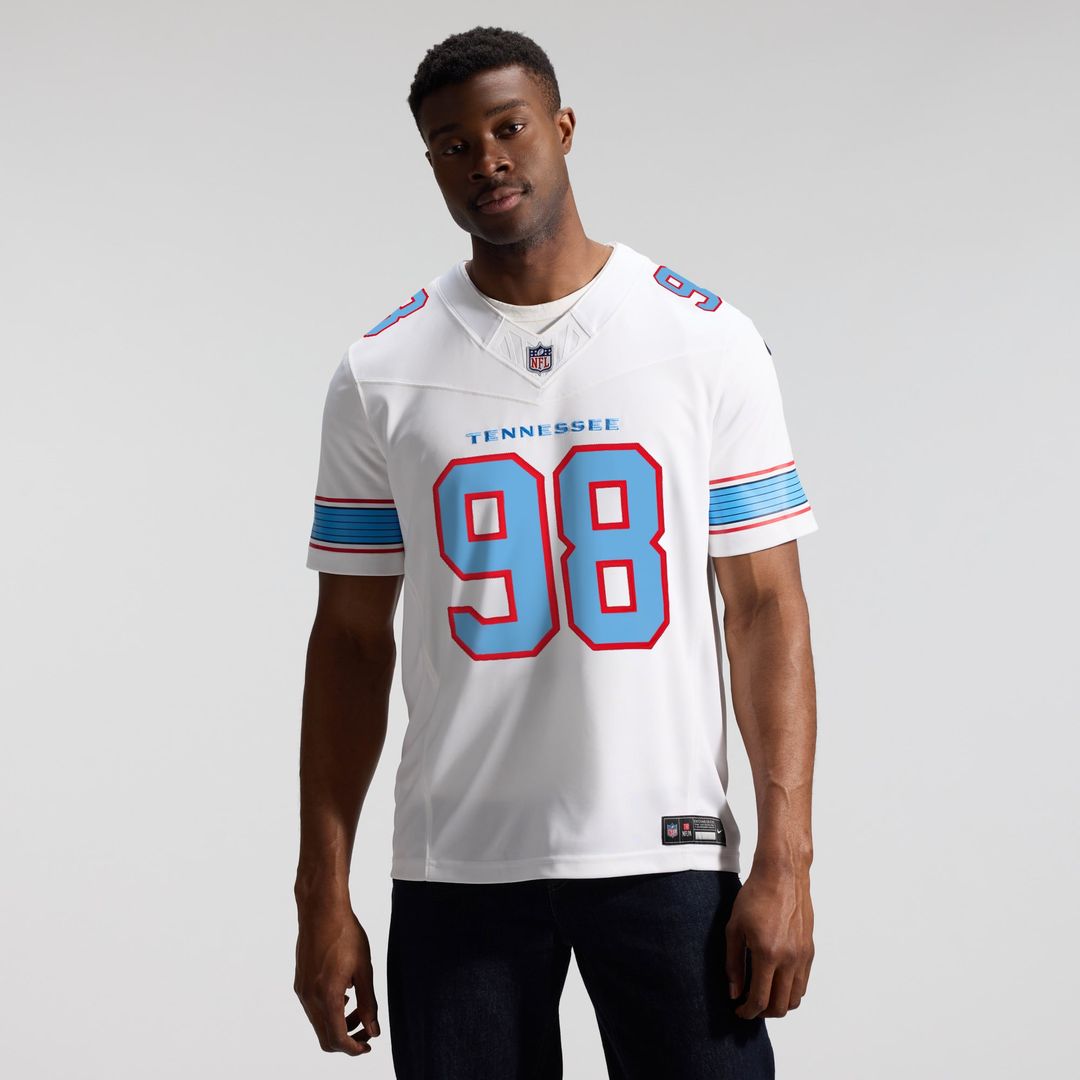 Jeffery Simmons Tennessee Titans Nike White Vapor F.U.S.E. Stitched Limited Jersey