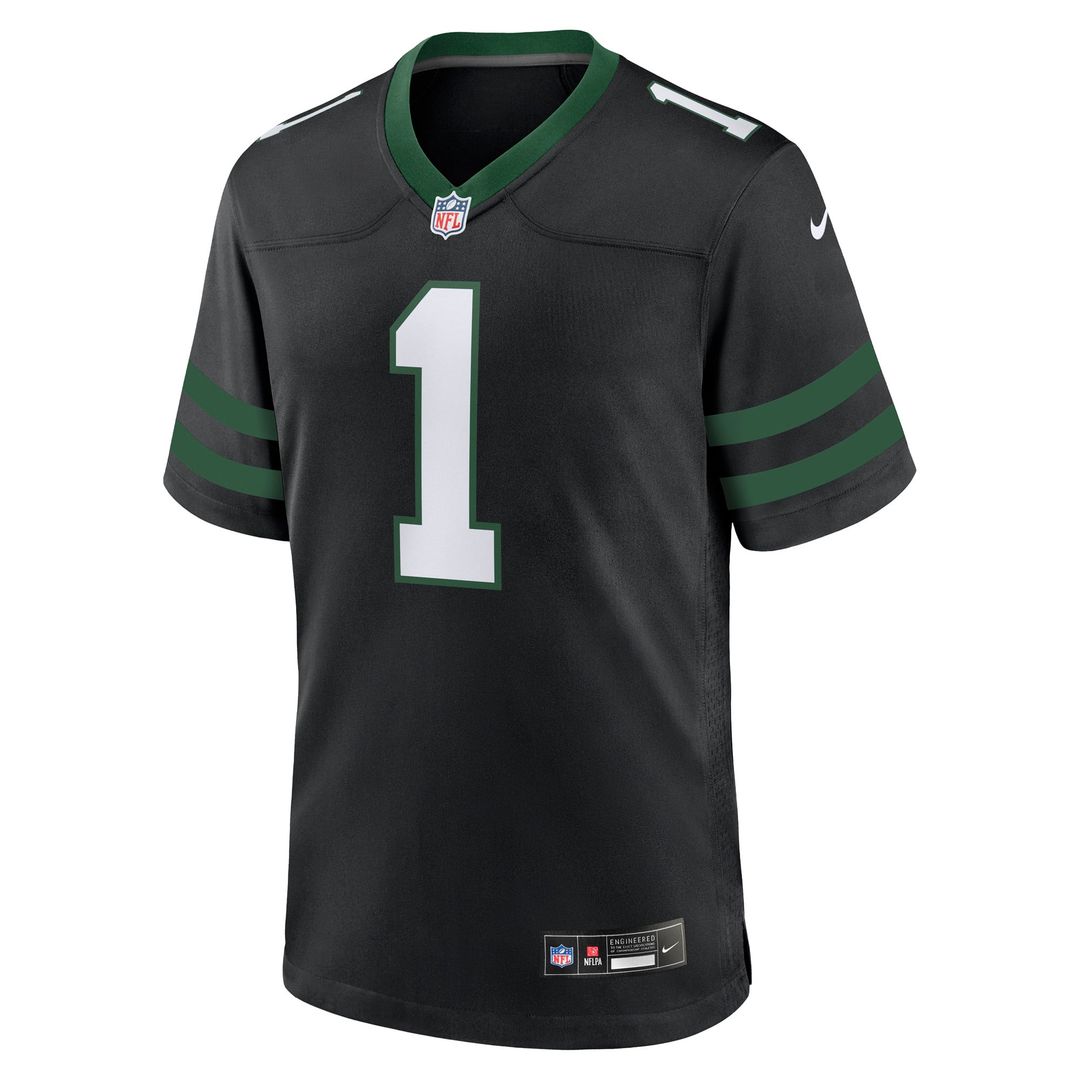 David Bailey New York Jets Nike Legacy Black Alternate Game Player Jersey