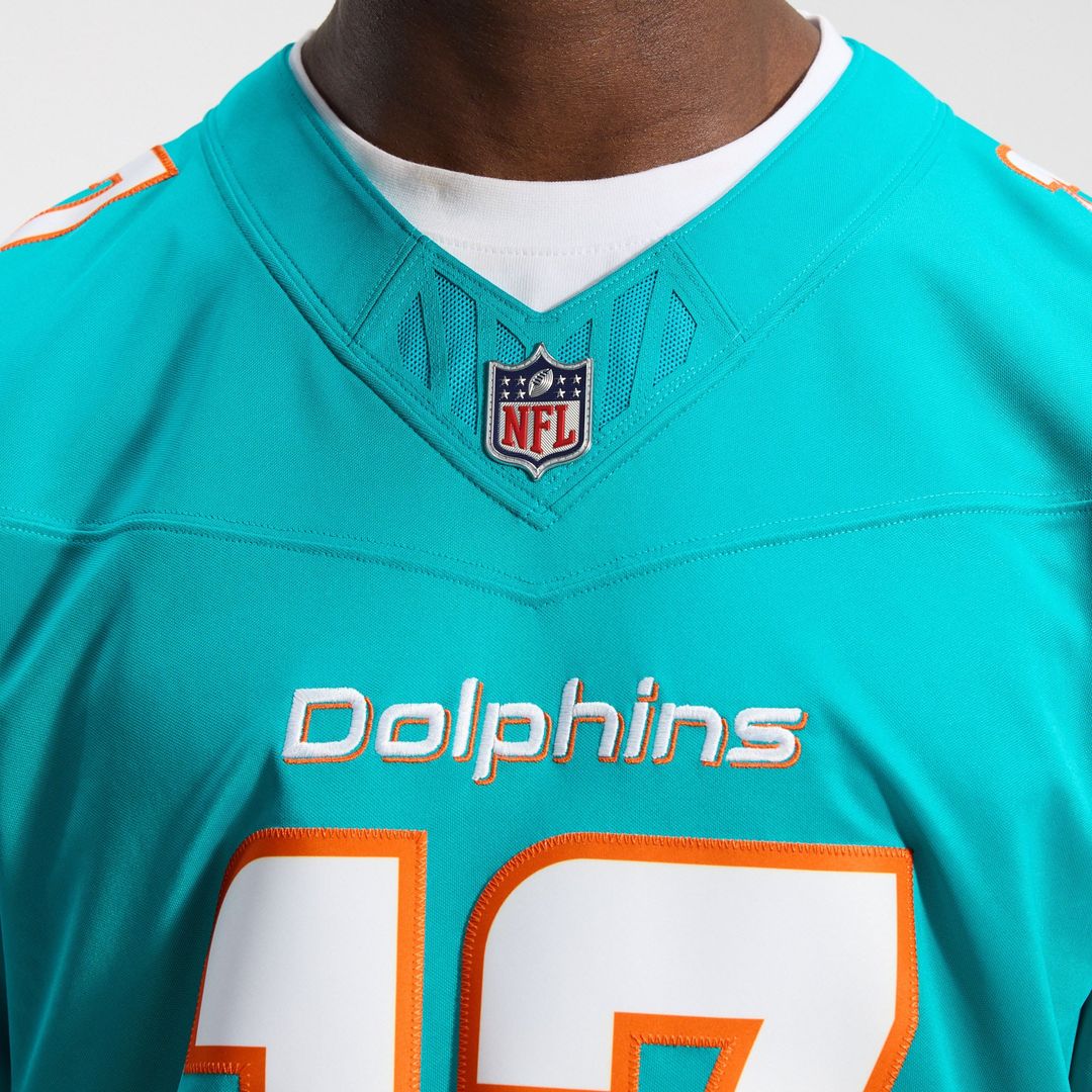 Jaylen Waddle Miami Dolphins Nike Aqua Team Vapor F.U.S.E. Stitched Limited Jersey