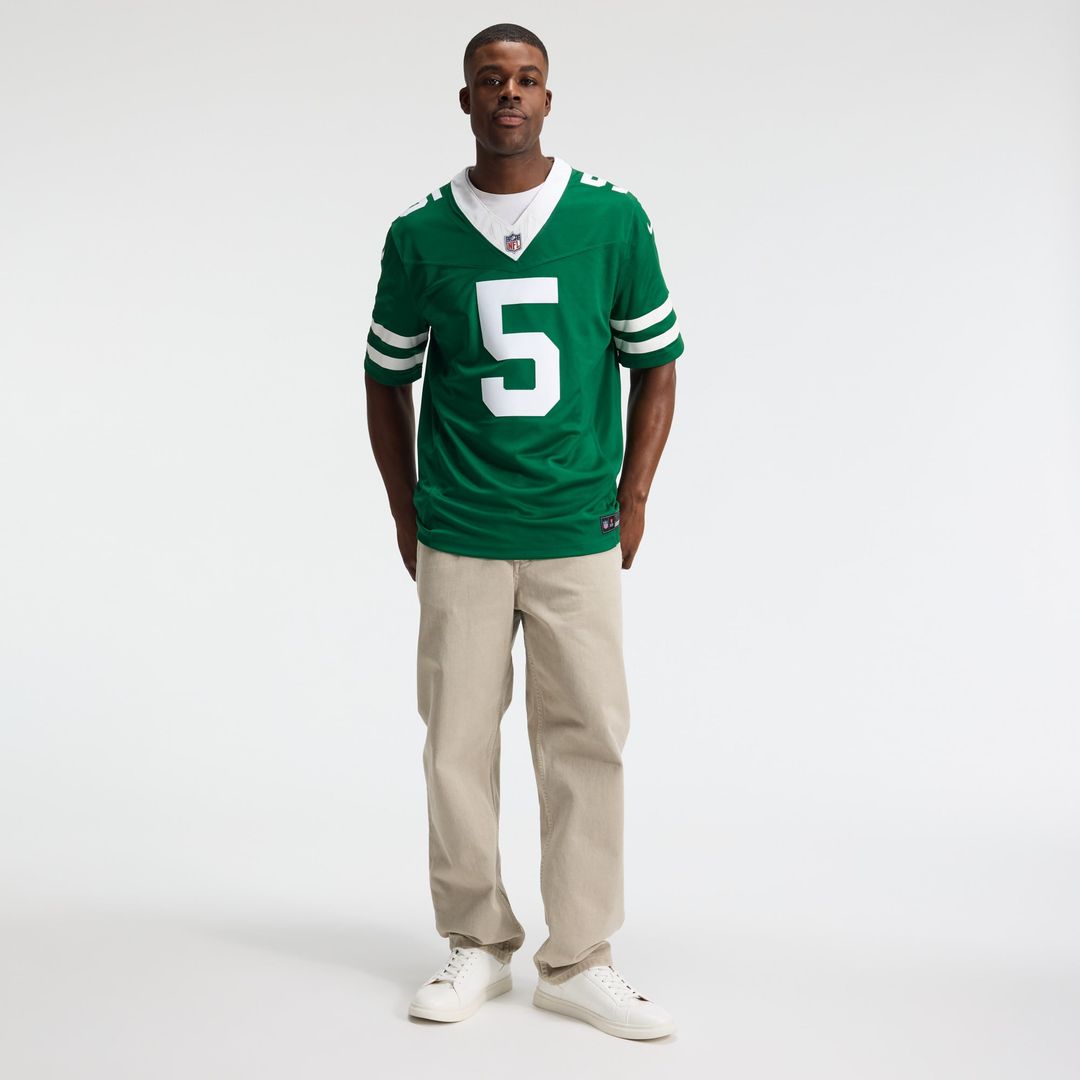 Garrett Wilson New York Jets Nike Legacy Green Team Vapor F.U.S.E. Stitched Limited Jersey