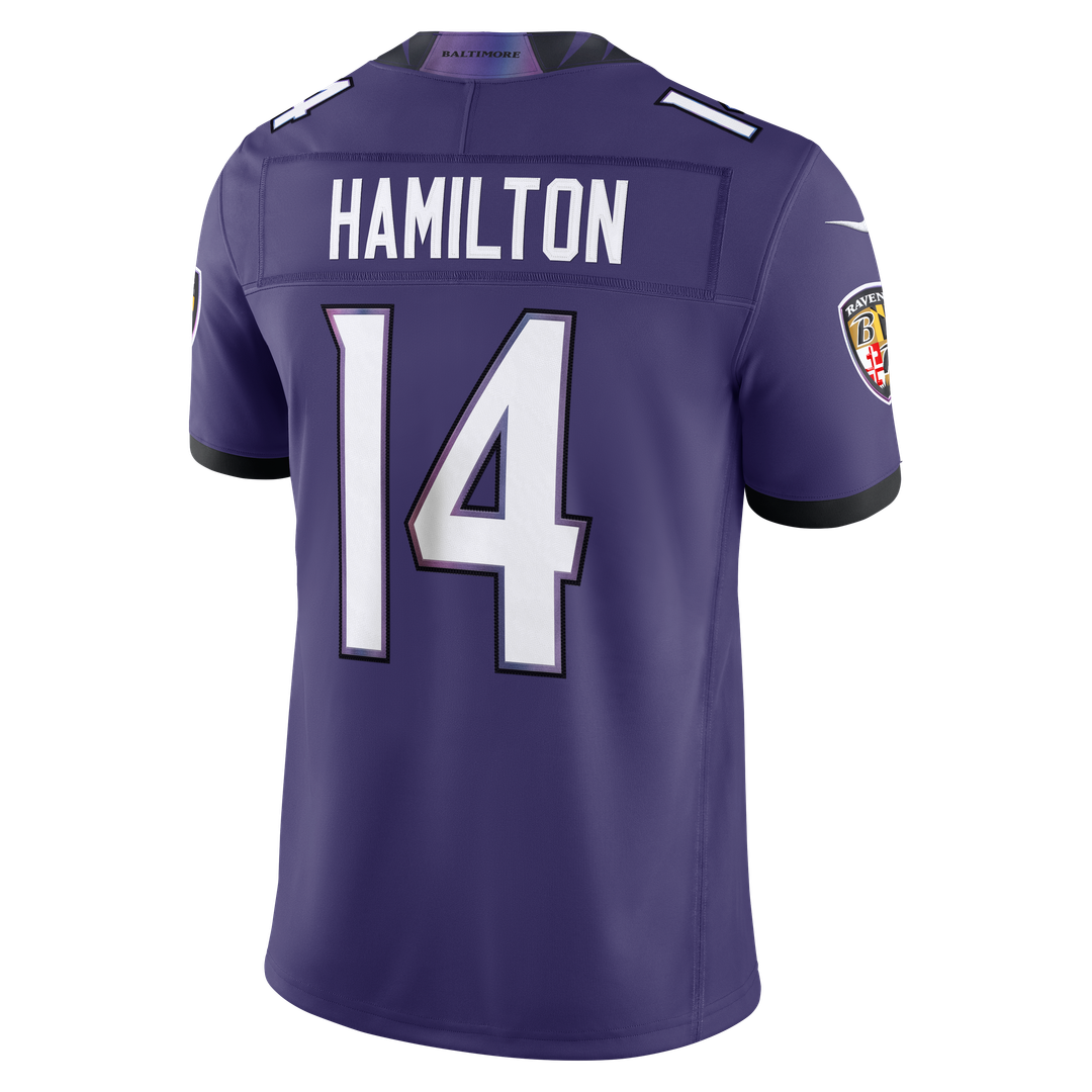 Kyle Hamilton Baltimore Ravens Nike Purple Team Vapor F.U.S.E. Stitched Limited Jersey