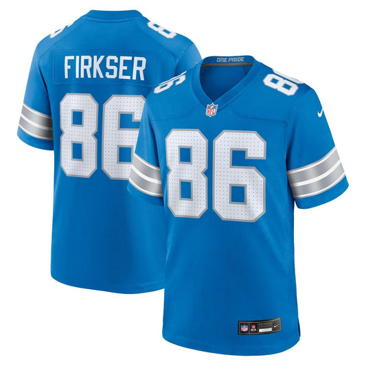 Anthony Firkser Detroit Lions Nike Blue Team Game Jersey