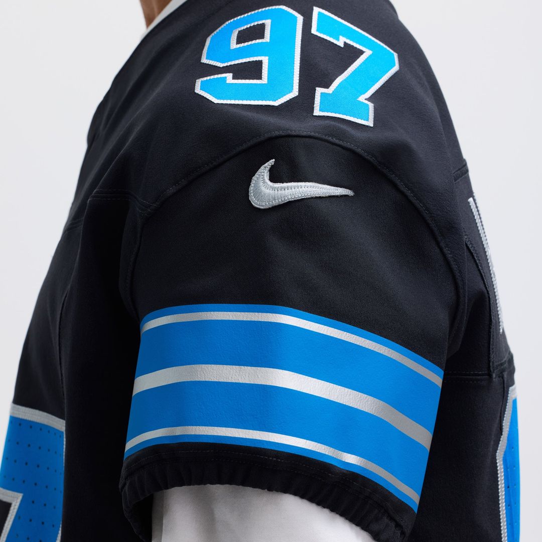 Aidan Hutchinson Detroit Lions Nike Black Alternate Vapor F.U.S.E. Elite Jersey