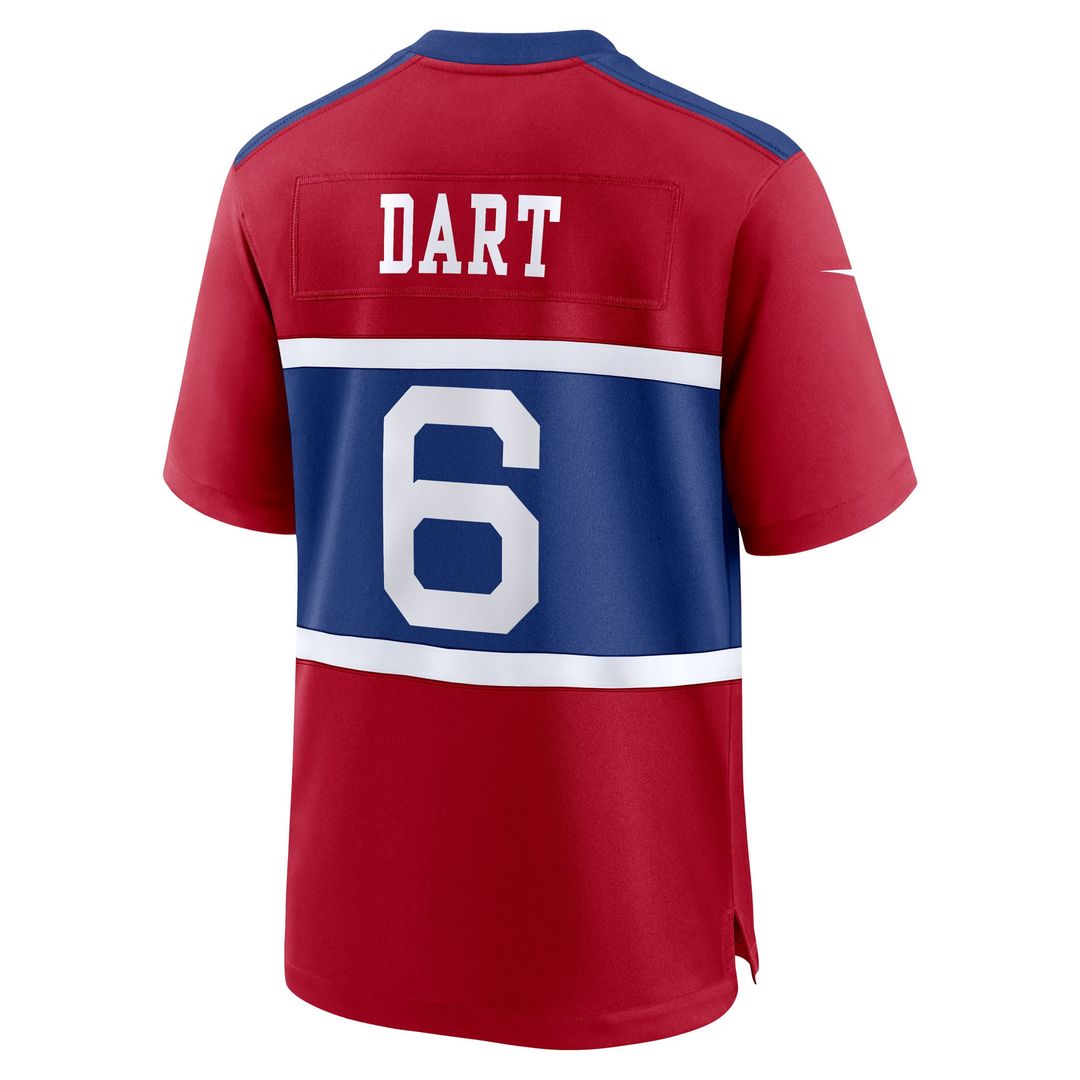 Jaxson Dart New York Giants Nike Royal Team Game Jersey