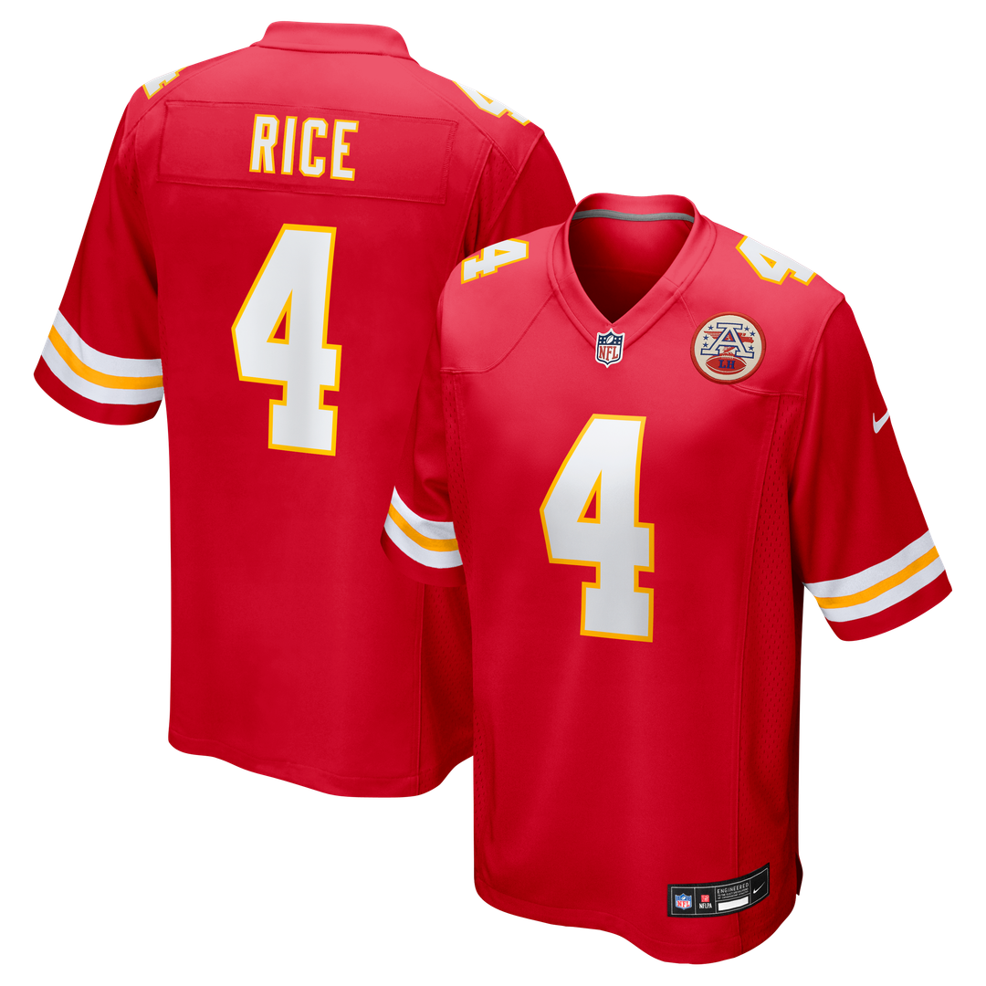 Rashee Rice Kansas City Chiefs Nike Red Game Jersey
