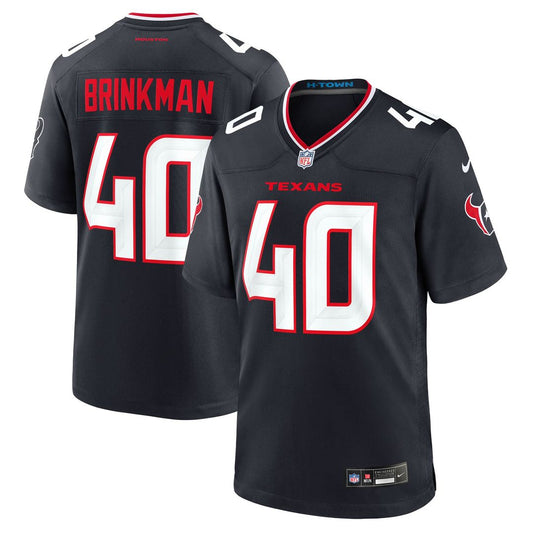 Austin Brinkman Houston Texans Nike Navy Team Game Jersey