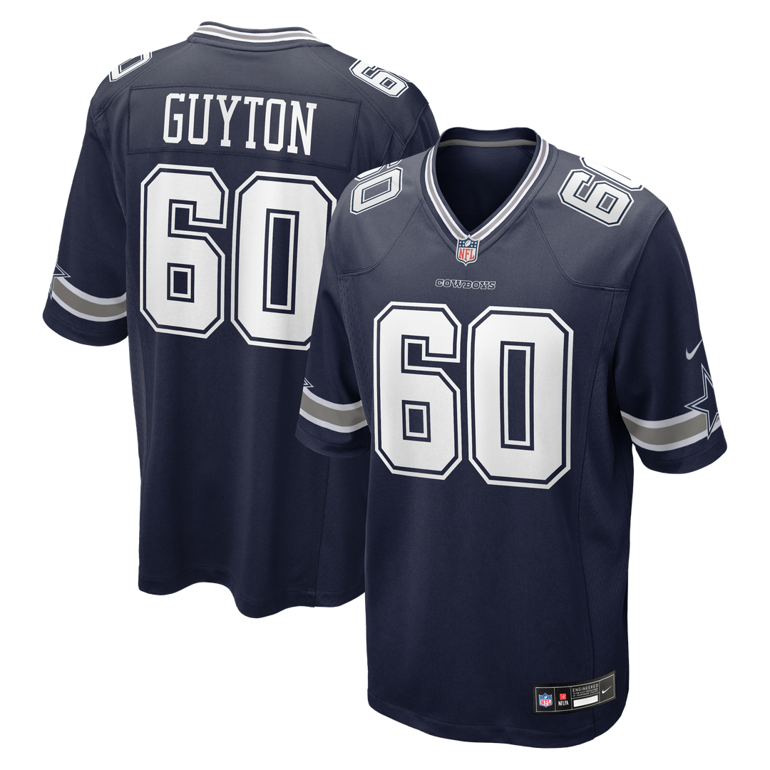 Tyler Guyton Dallas Cowboys Nike Navy Player Game Jersey