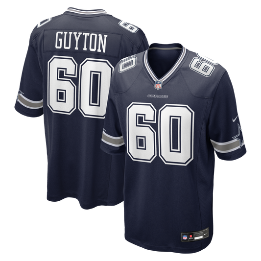 Tyler Guyton Dallas Cowboys Nike Navy Player Game Jersey