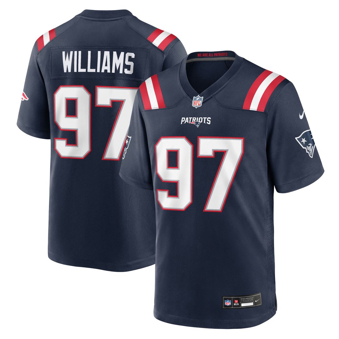 Milton Williams New England Patriots Nike Navy Team Game Jersey