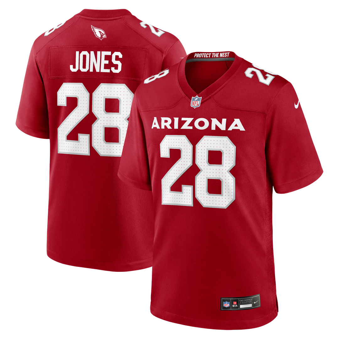 Elijah Jones Arizona Cardinals Nike Cardinal Team Game Jersey