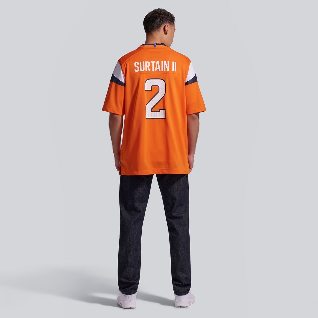 Patrick Surtain II Denver Broncos Nike Orange Team Game Jersey