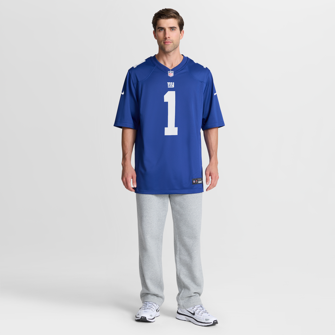 Malik Nabers New York Giants Nike Royal Player Game Jersey