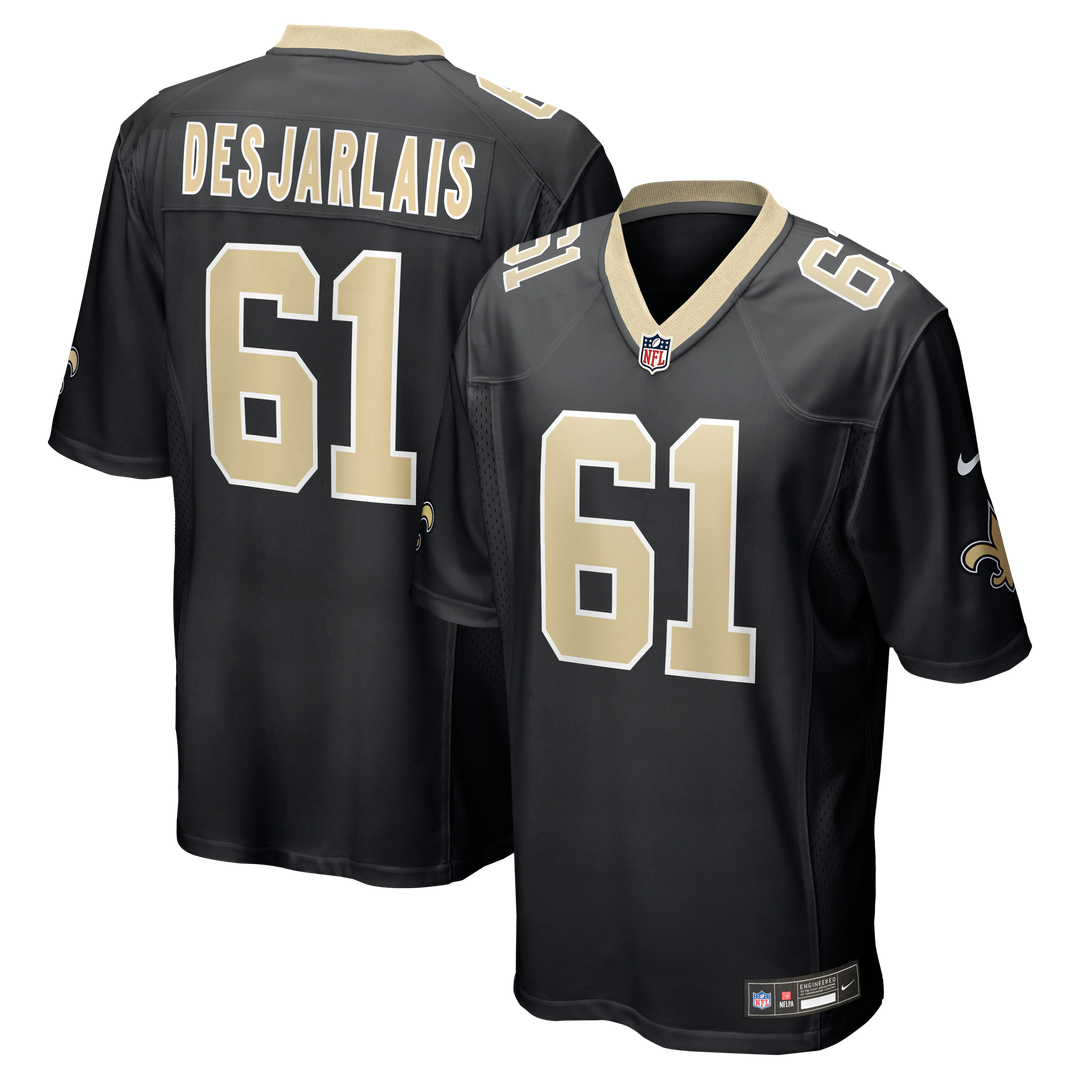 Drew Desjarlais New Orleans Saints Nike Black Game Player Jersey