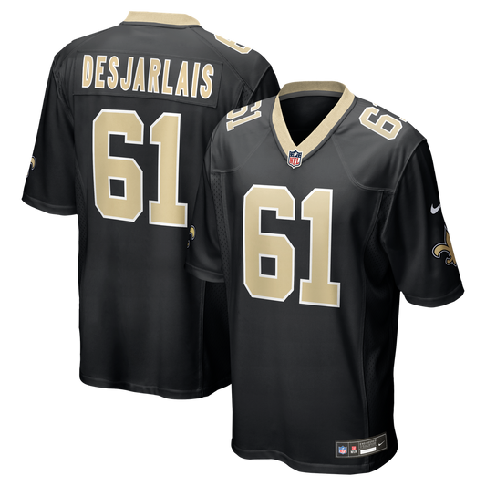 Drew Desjarlais New Orleans Saints Nike Black Game Player Jersey