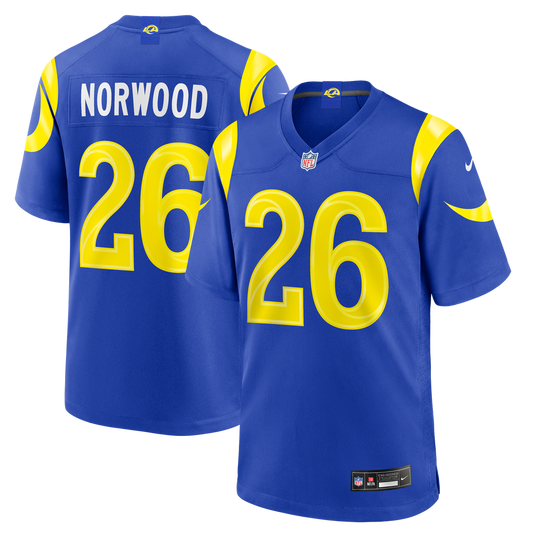 Drey Norwood Los Angeles Rams Nike Royal Game Jersey