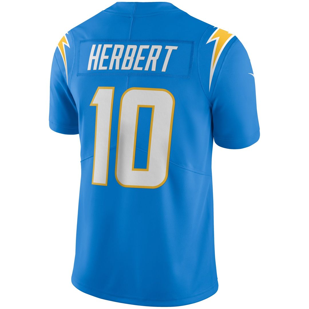 Justin Herbert Los Angeles Chargers Nike Powder Blue Vapor Limited Jersey