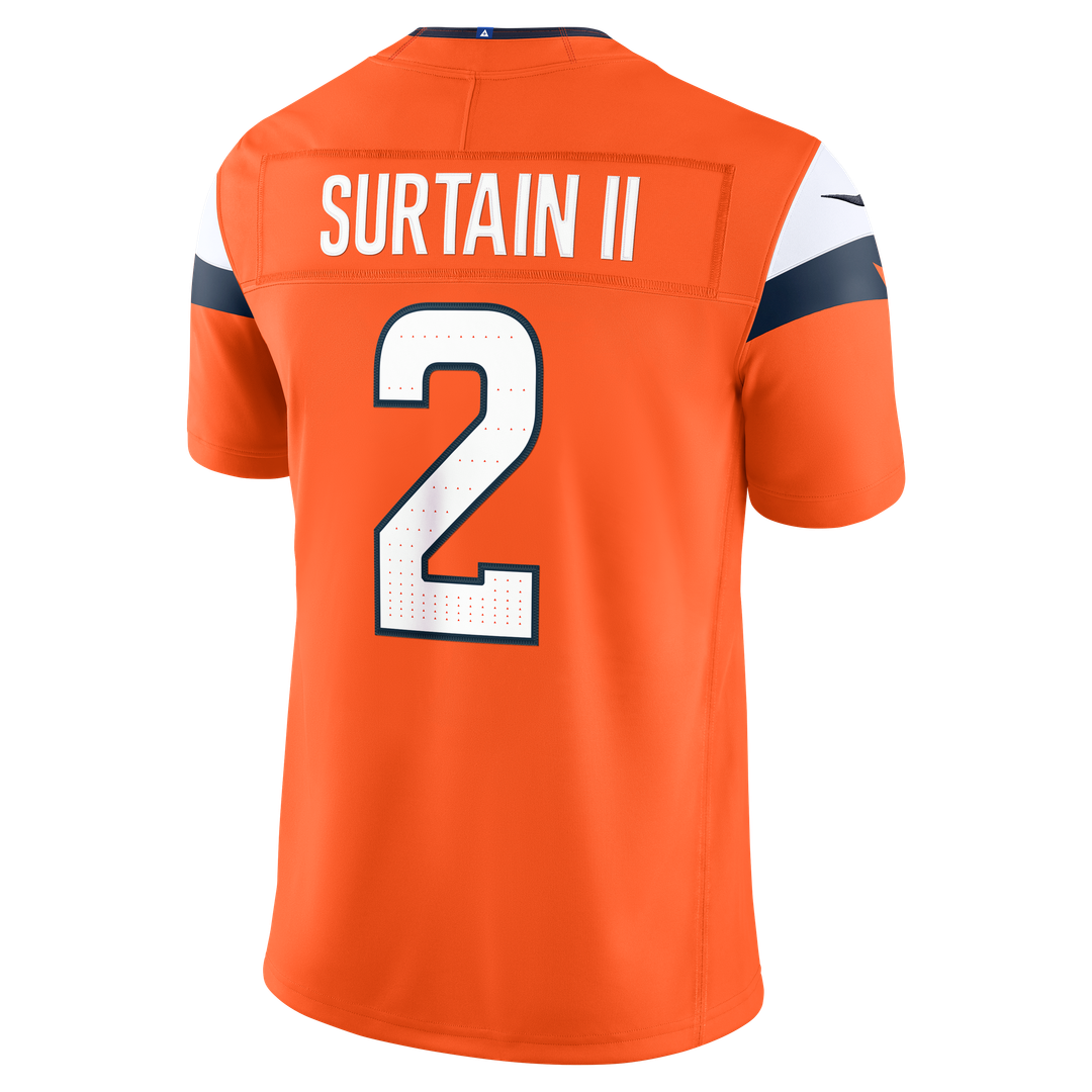 Pat Surtain II Denver Broncos Nike White Vapor F.U.S.E. Stitched Limited Jersey