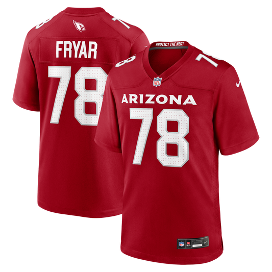 Josh Fryar Arizona Cardinals Nike Cardinal Team Game Jersey
