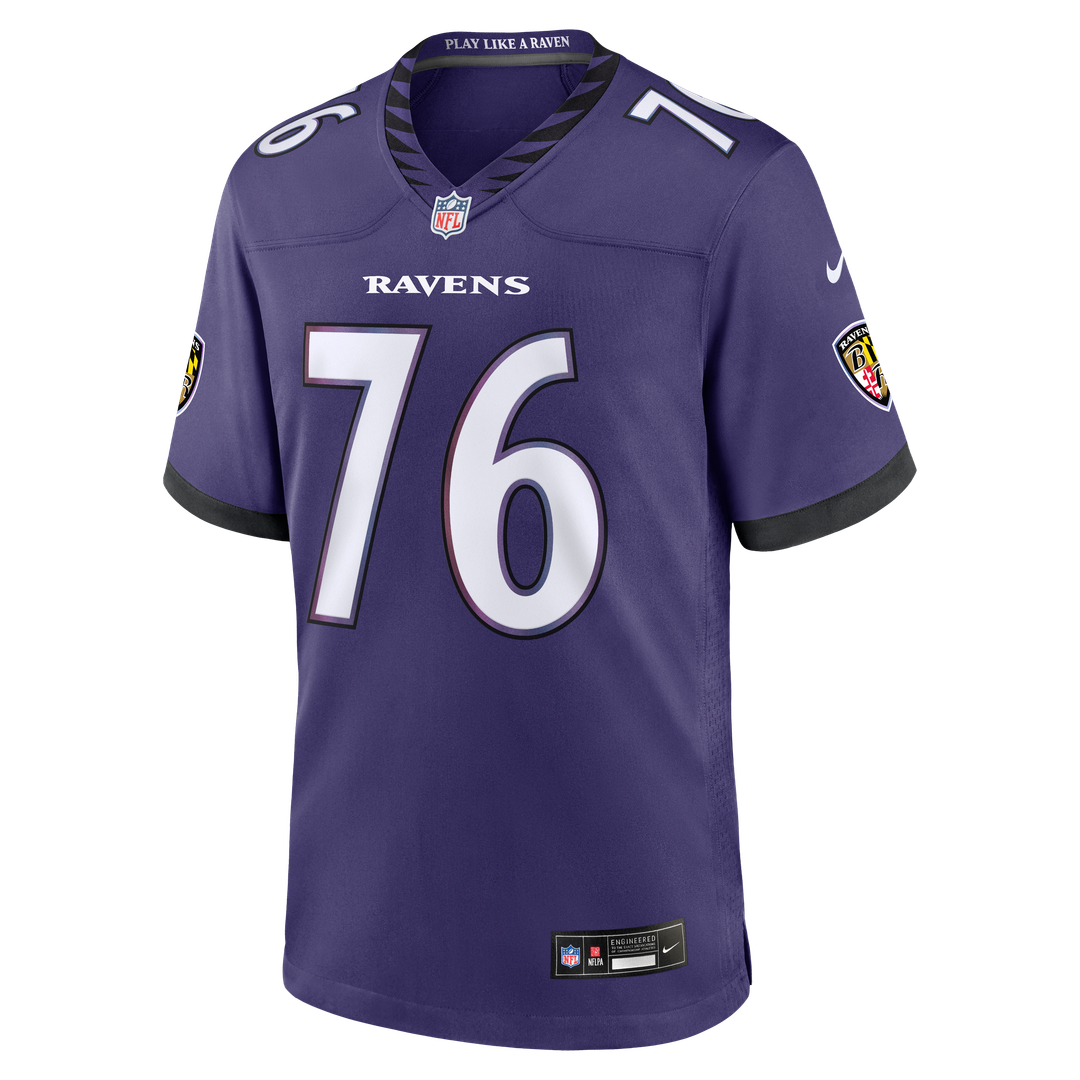 Carson Vinson Baltimore Ravens Nike Purple Team Game Jersey