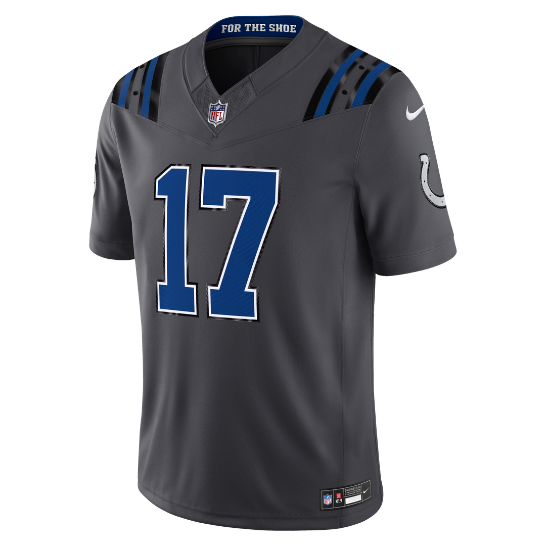 Daniel Jones Indianapolis Colts Nike Anthracite 2026 Rivalries Collection Stitched Limited Jersey