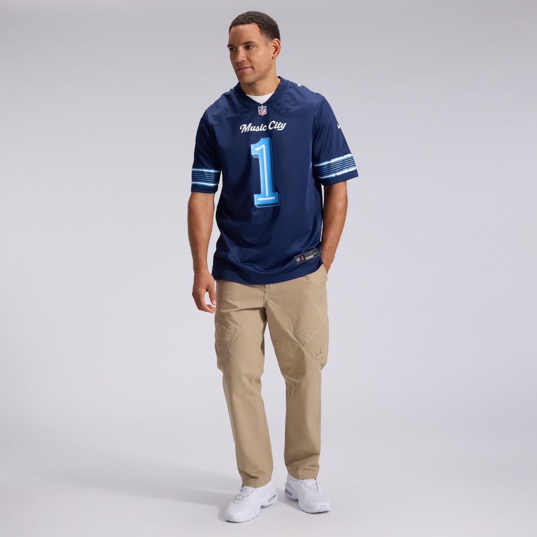 Cameron Ward Tennessee Titans Nike Navy 2026 Rivalries Collection Game Jersey