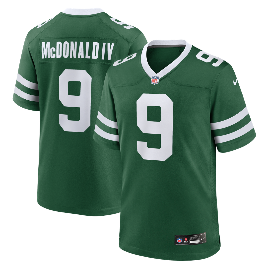 Will McDonald IV New York Jets Nike Legacy Black Alternate Game Jersey